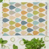 Eiscreme-Kronmuster Mitte des Jahrhunderts Moderne Geschirrtuch (Gefaltet)