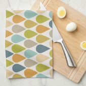 Eiscreme-Kronmuster Mitte des Jahrhunderts Moderne Geschirrtuch (Viertel Falte)