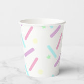 Eiscreme Kuchen Sprinkles Foto Pappbecher (Rückseite)