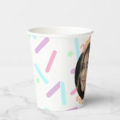 Eiscreme Kuchen Sprinkles Foto Pappbecher (Rechts)