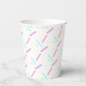 Eiscreme Kuchen Sprinkles Stars Punkte Pappbecher (Rückseite)