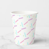 Eiscreme Kuchen Sprinkles Stars Punkte Pappbecher (Vorderseite)