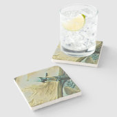 Eiscreme-Kuchen Steinuntersetzer (Seitenansicht)