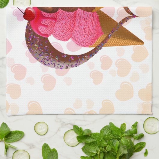 Eiscreme Küchentuch (Gefaltet)