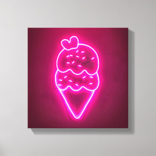 Eiscreme Kunst, Dichtung und Musik Leinwanddruck
