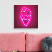 Eiscreme Kunst, Dichtung und Musik Leinwanddruck (Insitu (Wohnzimmer))