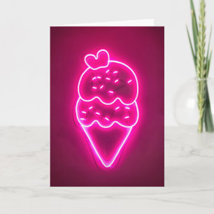 Eiscreme-Kunst Erdbeereis Clip Art Malerei Karte