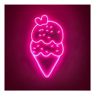 Eiscreme-Kunst Erdbeereis Clip Art Malerei Poster