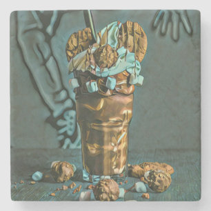 Eiscreme-Kunst Steinuntersetzer