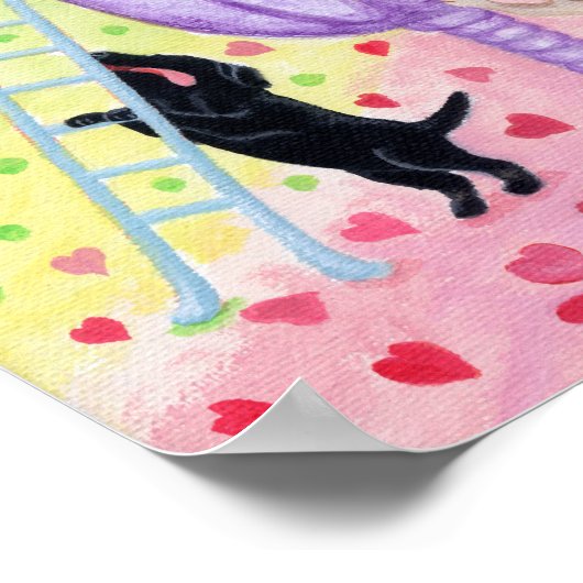 Eiscreme Labradors Artwork Poster (Ecke)