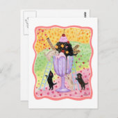 Eiscreme Labradors Postkarte (Vorne/Hinten)