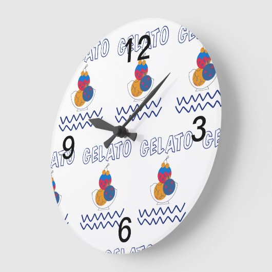 Eiscreme-Lampe Große Wanduhr (Winkel)