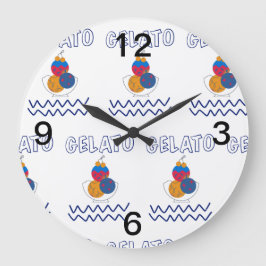 Eiscreme-Lampe Große Wanduhr