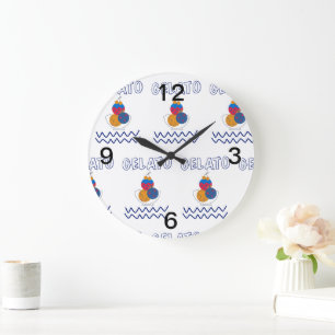 Eiscreme-Lampe Große Wanduhr