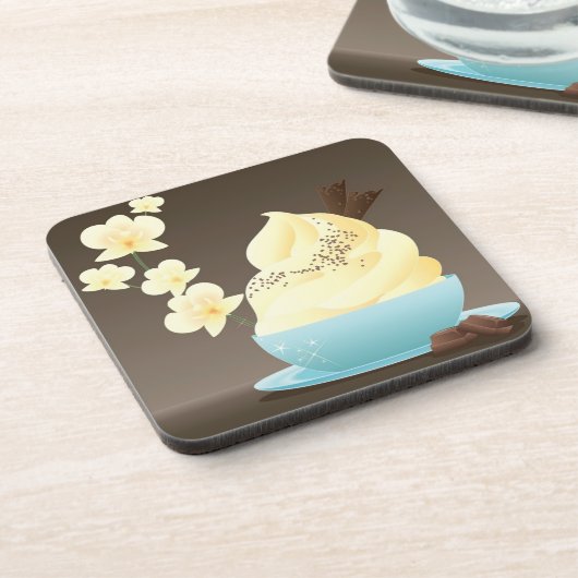 Eiscreme-Leckerei Getränkeuntersetzer (Linke Seite)