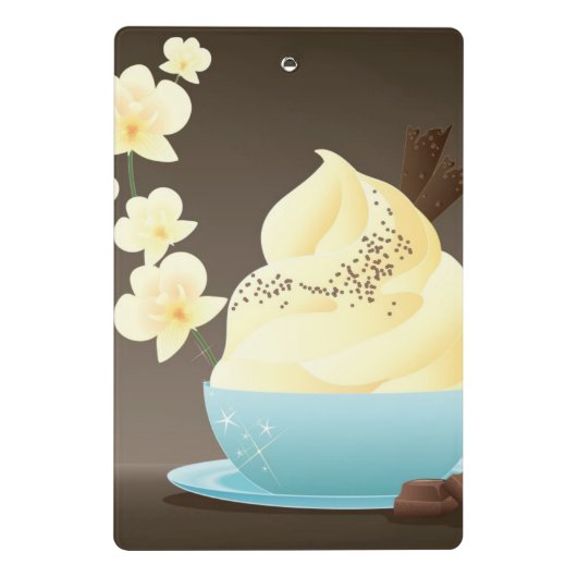 Eiscreme-Leckerei Mini Klemmbrett (Rückseite)