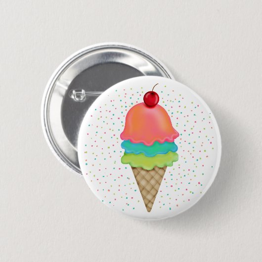 Eiscreme-Leckereien Button (Vorne & Hinten)