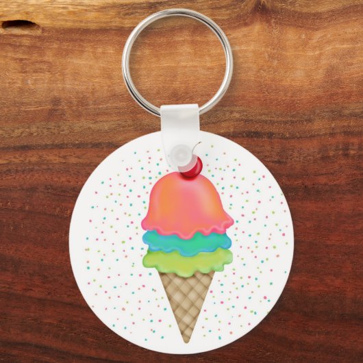 Eiscreme-Leckereien Schlüsselanhänger (Vorderseite)
