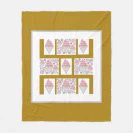 Eiscreme-Legierung in Karamelll Fleecedecke