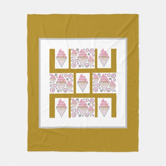 Eiscreme-Legierung in Karamelll Fleecedecke (Vorderseite)