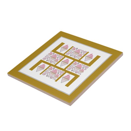 Eiscreme-Legierung in Karamelll Fliese (Seite)