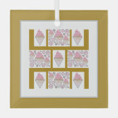 Eiscreme-Legierung in Karamelll Ornament Aus Glas (Vorderseite)