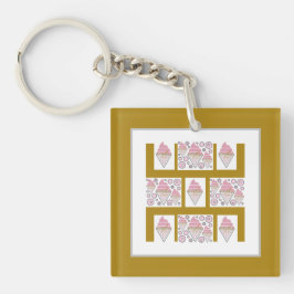 Eiscreme-Legierung in Karamelll Schlüsselanhänger