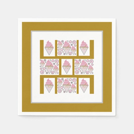 Eiscreme-Legierung in Karamelll Serviette (Vorderseite)