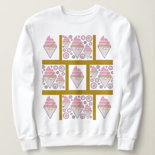 Eiscreme-Legierung in Karamelll Sweatshirt (Design vorne)