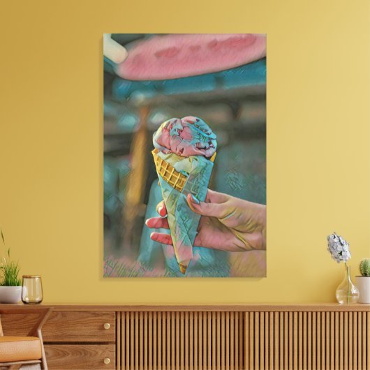 Eiscreme Leinwanddruck (Insitu (Wohnzimmer))