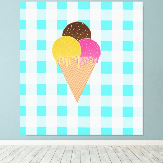 Eiscreme Leinwanddruck (Insitu (Holzboden))