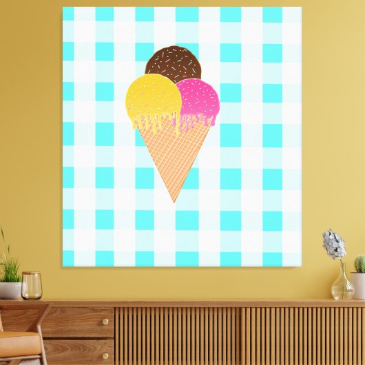Eiscreme Leinwanddruck (Insitu (Wohnzimmer))