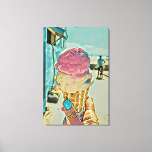 Eiscreme Leinwanddruck