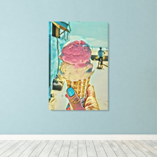 Eiscreme Leinwanddruck (Insitu (Holzboden))