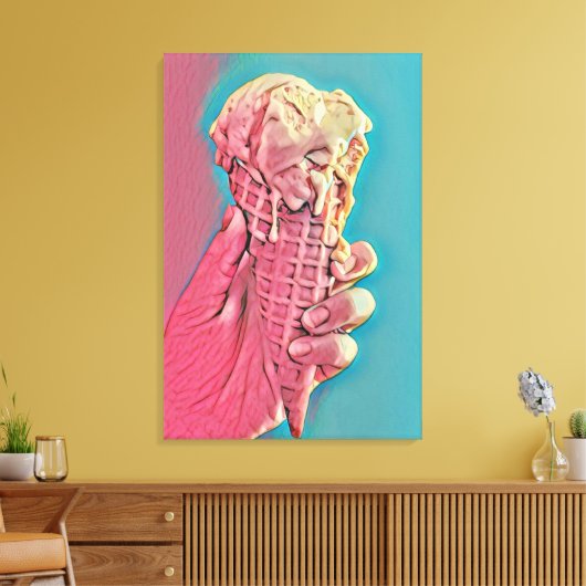 Eiscreme Leinwanddruck (Insitu (Wohnzimmer))