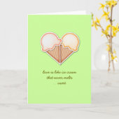 Eiscreme-Liebe Karte (Gelbe Blume)