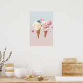 Eiscreme-Liebe Poster (Küche)