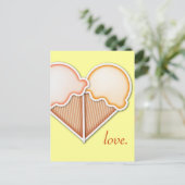 Eiscreme-Liebe Postkarte (Stehend Vorderseite)