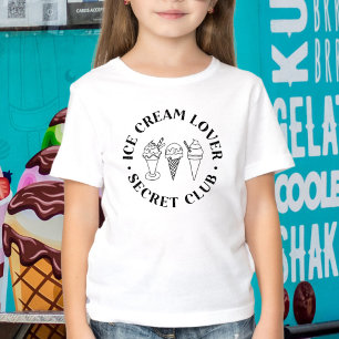 Eiscreme-Liebhaber-Geheimer-Club-Kinder T-Shirt