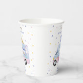 Eiscreme-LKW 2 Scoops 2. Geburtstag Pappbecher (Links)