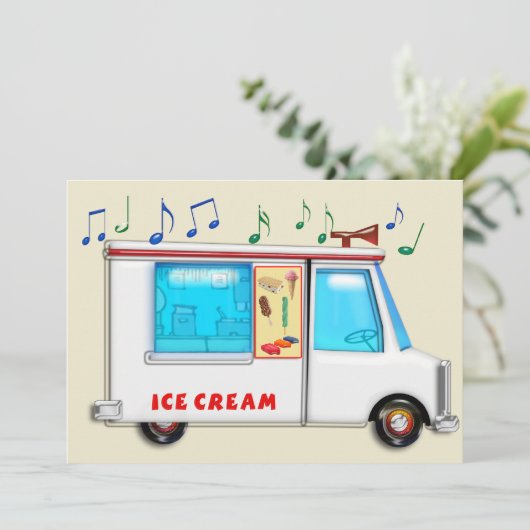 Eiscreme-LKW Einladung (Stehend Vorderseite)