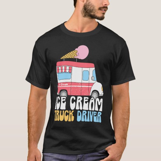 Eiscreme LKW Fahrer Sundae Gelato Dessert T-Shirt (Vorderseite)