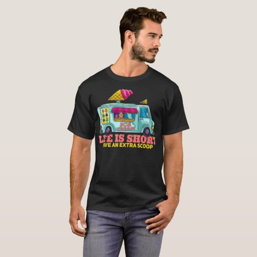 Eiscreme LKW-Geschenk Eiscreme Fahrer  T-Shirt (Vorne ganz)