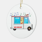 Eiscreme-LKW mit Musik Keramik Ornament (Links)