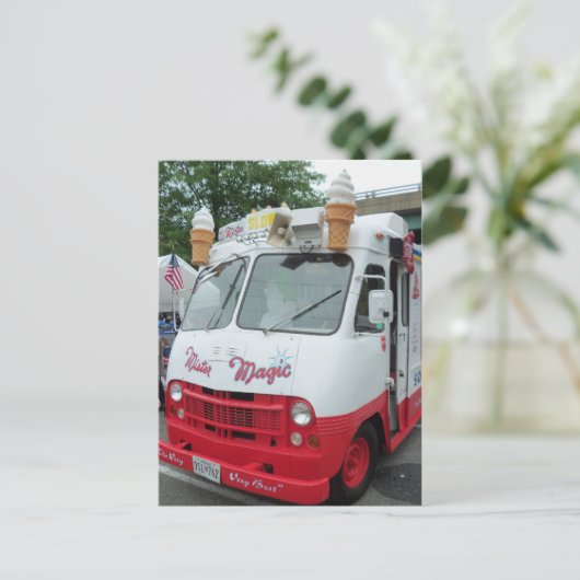 Eiscreme-LKW Postkarte (Stehend Vorderseite)