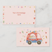 Eiscreme-LKW-Scoops für lustigen Kindergeburtstag Begleitkarte (Vorne/Hinten)