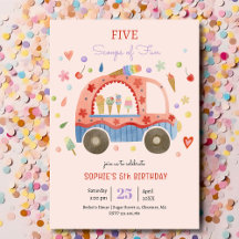 Eiscreme-LKW-Scoops für lustigen Kindergeburtstag