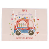 Eiscreme-LKW-Scoops für lustigen Kindergeburtstag Große Geschenktüte (Rückseite)