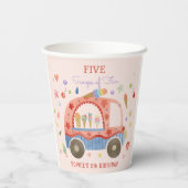 Eiscreme-LKW-Scoops für lustigen Kindergeburtstag Pappbecher (Rückseite)