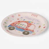 Eiscreme-LKW-Scoops für lustigen Kindergeburtstag Pappteller (Schrägansicht)